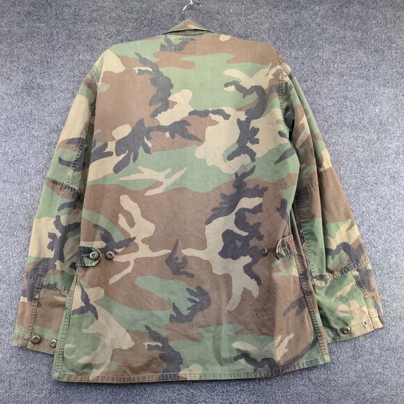 U.S. Army Woodland Camouflage Pattern Combat Coat Size M-Long Cotton Nylon Blend - Picture 2 of 16
